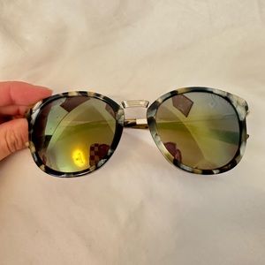 Ted Baker Tortise Shell Green Reflective Sunglasses